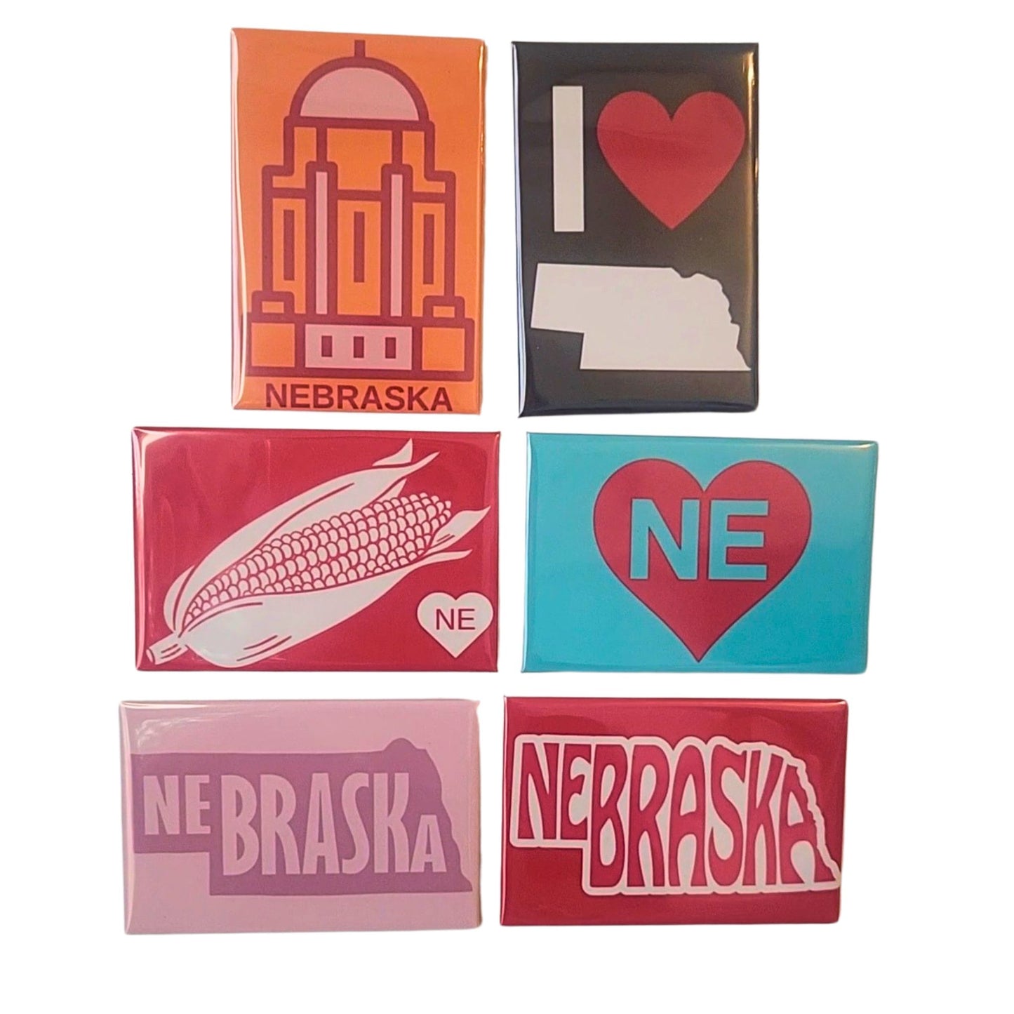 🌽 Nebraska Pride Refrigerator Magnets - Set of 6
