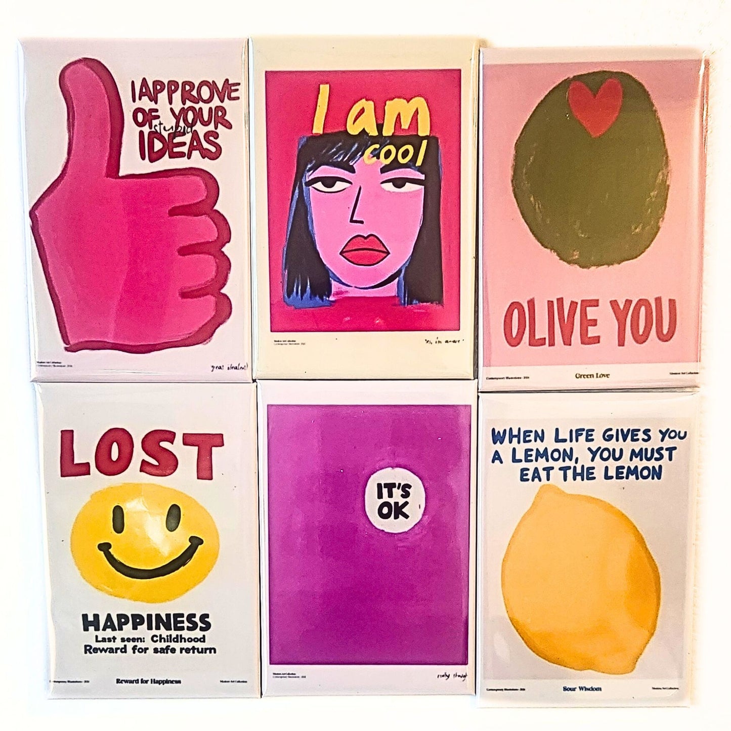 💖 Sassy Self-Care Refrigerator Magnets - Set of 6