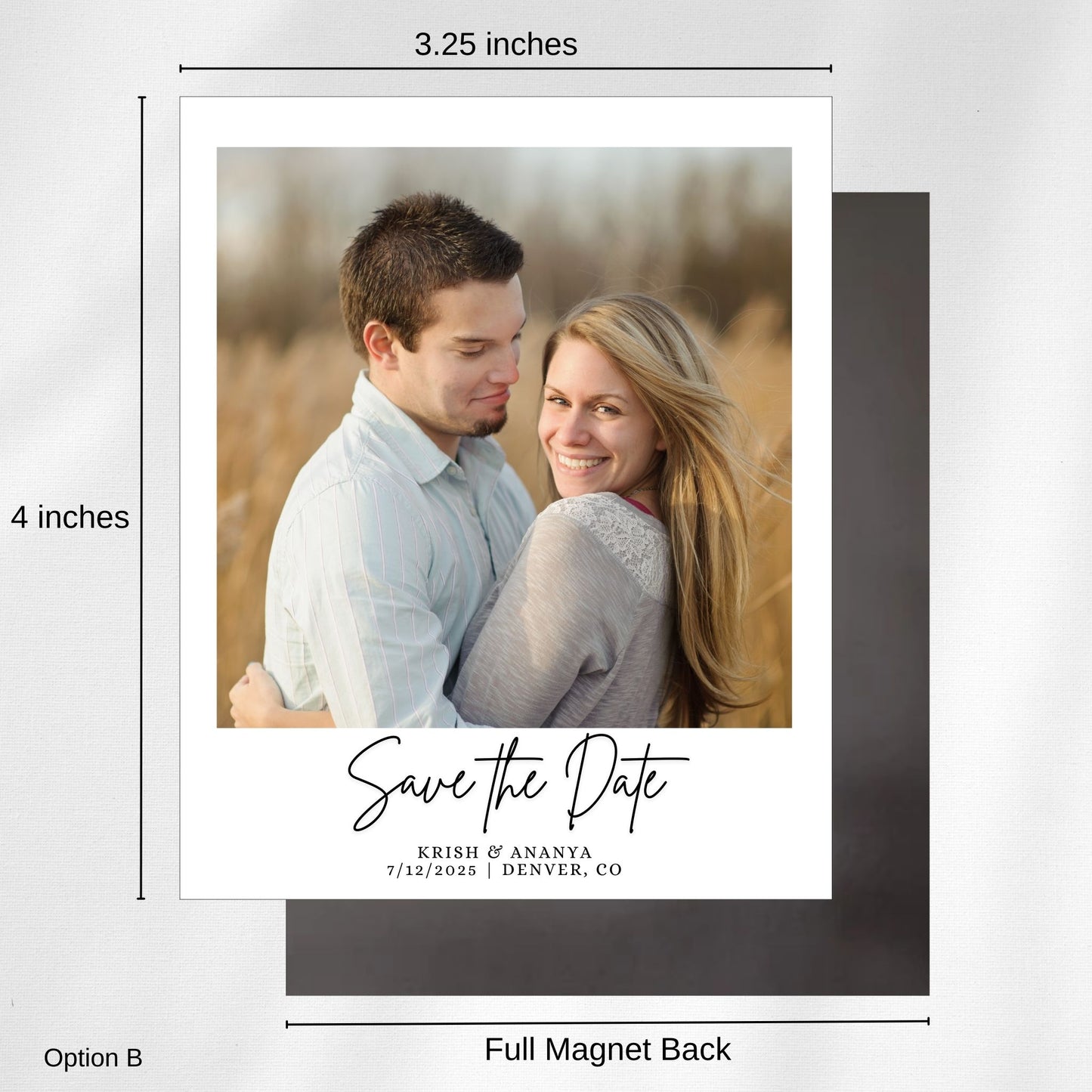 Save the Date Polaroid Style Magnets
